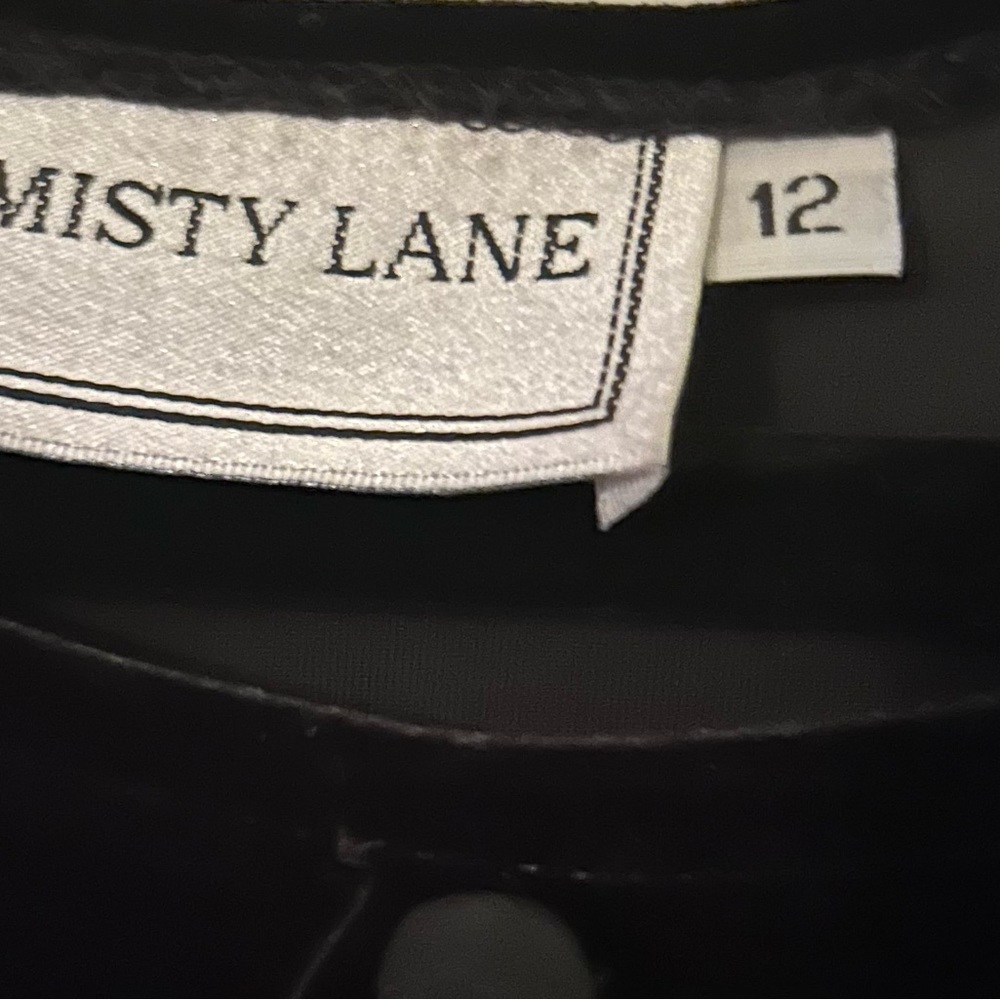 Misty Lane youth size 12 dress- black and charcoal